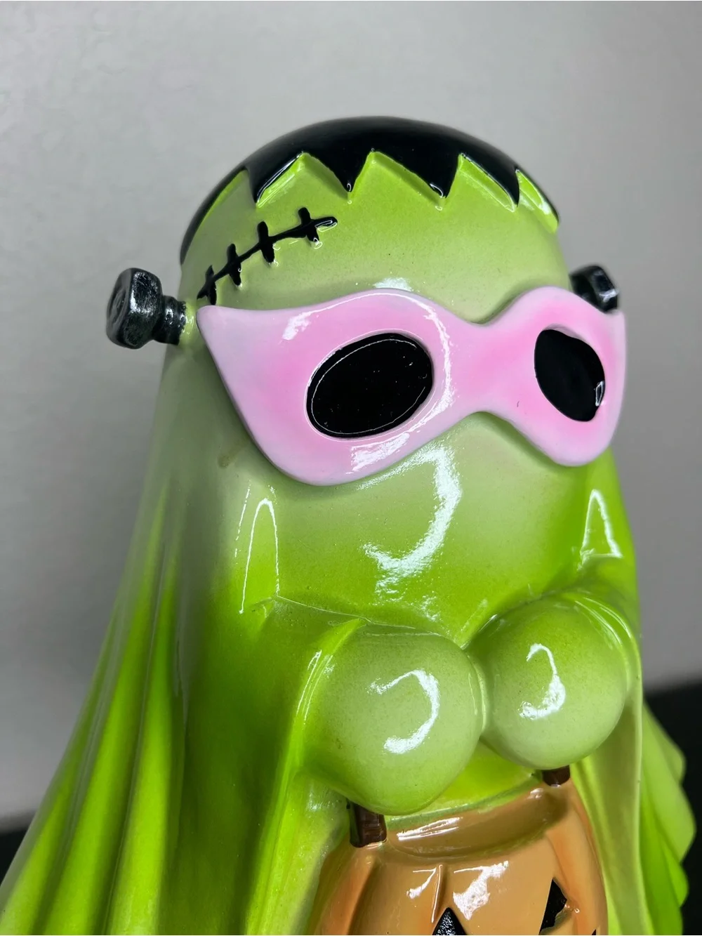 NEW 12” Goblin & Ghoul Frankenstein Ghost With Pink Boots Decor